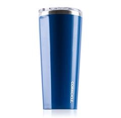 Gloss Riveria Blue custom logo 24oz tumbler corkcicle