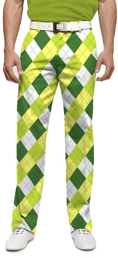 Loudmouth Golf Loud Mouth Golf Pants Men 38X30 Green Swirls Colorful 